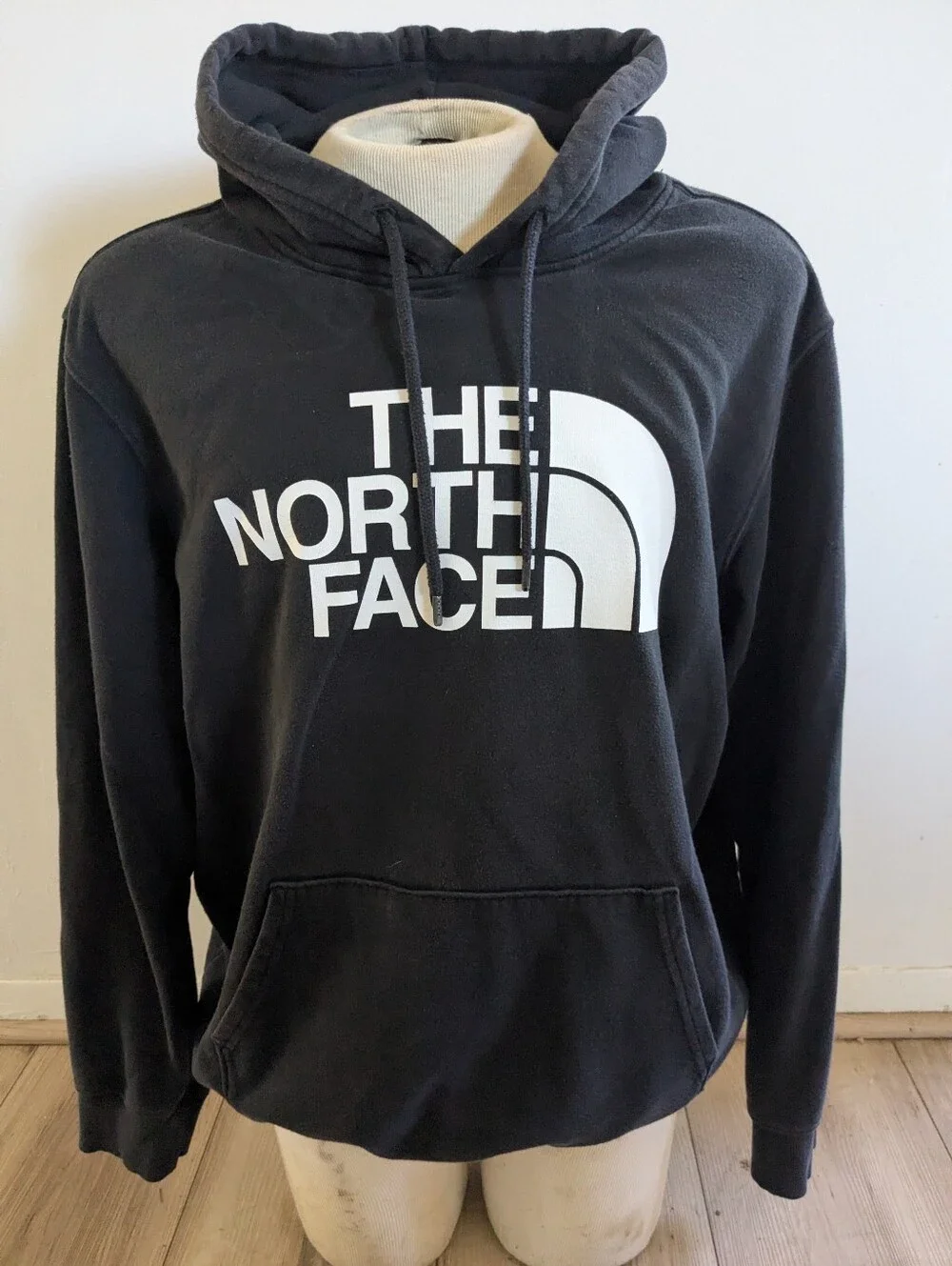 The North Face Black Hoodie with White Logo